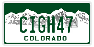 CIGH47  license plate in CO