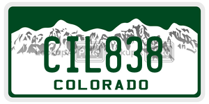 CIL838  license plate in CO