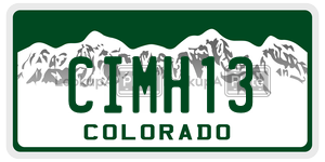 CIMH13  license plate in CO