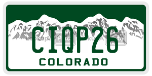 CIQP26  license plate in CO