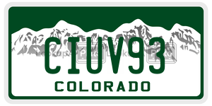 CIUV93 license plate in Colorado