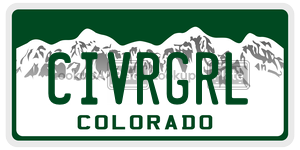 CIVRGRL  license plate in CO