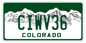 CIWV36  license plate in CO