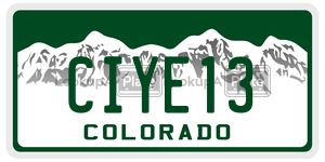 CIYE13  license plate in CO