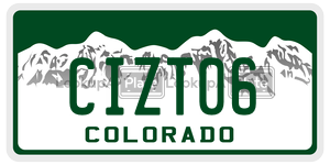 CIZT06  license plate in CO