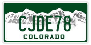 CJDE78  license plate in CO