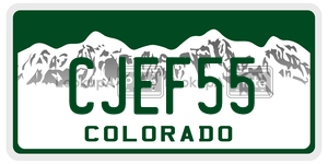 CJEF55  license plate in CO