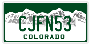 CJFN53  license plate in CO