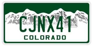 CJNX41  license plate in CO