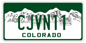 CJVN11  license plate in CO