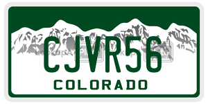 CJVR56  license plate in CO