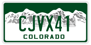 CJVX41  license plate in CO