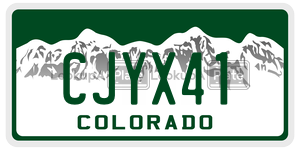 CJYX41  license plate in CO