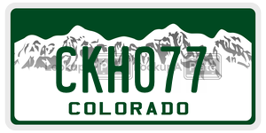 CKH077  license plate in CO