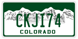CKJI74  license plate in CO
