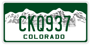 CKQ937  license plate in CO