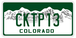 CKTP13 license plate in Colorado