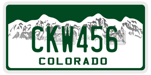 CKW456  license plate in CO