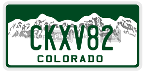 CKXV82  license plate in CO