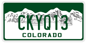 CKYQ13  license plate in CO