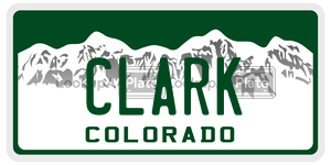 CLARK  license plate in CO
