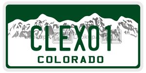 CLEX01  license plate in CO