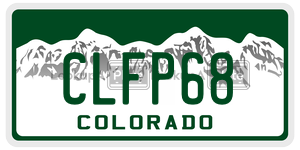 CLFP68  license plate in CO
