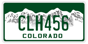 CLH456  license plate in CO