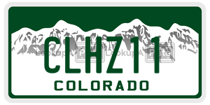 CLHZ11  license plate in CO