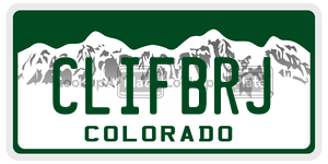 CLIFBRJ  license plate in CO