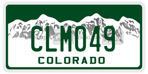 CLM049 license plate in Colorado
