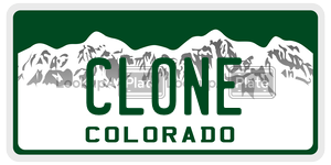 CLONE  license plate in CO