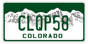 CLQP58 license plate in Colorado