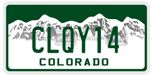 CLQY14  license plate in CO