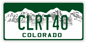 CLRT40  license plate in CO