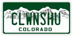 CLWNSHU  license plate in CO