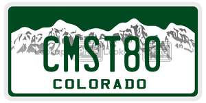 CMST80 license plate in Colorado