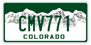 CMV771  license plate in CO