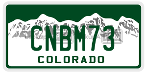 CNBM73  license plate in CO