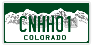 CNHH01  license plate in CO