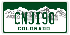 CNJI90  license plate in CO