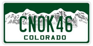 CNOK46  license plate in CO