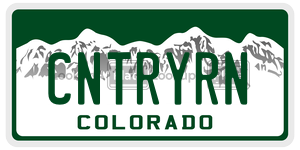 CNTRYRN  license plate in CO