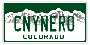 CNYNERO  license plate in CO