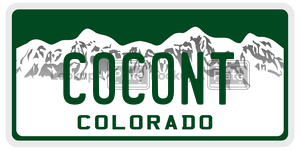 COCONT  license plate in CO