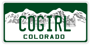 COGIRL license plate in Colorado