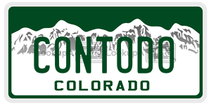 CONTODO  license plate in CO
