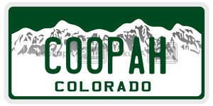 COOPAH  license plate in CO