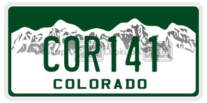 COR141  license plate in CO