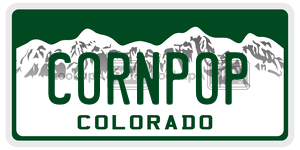 CORNPOP  license plate in CO
